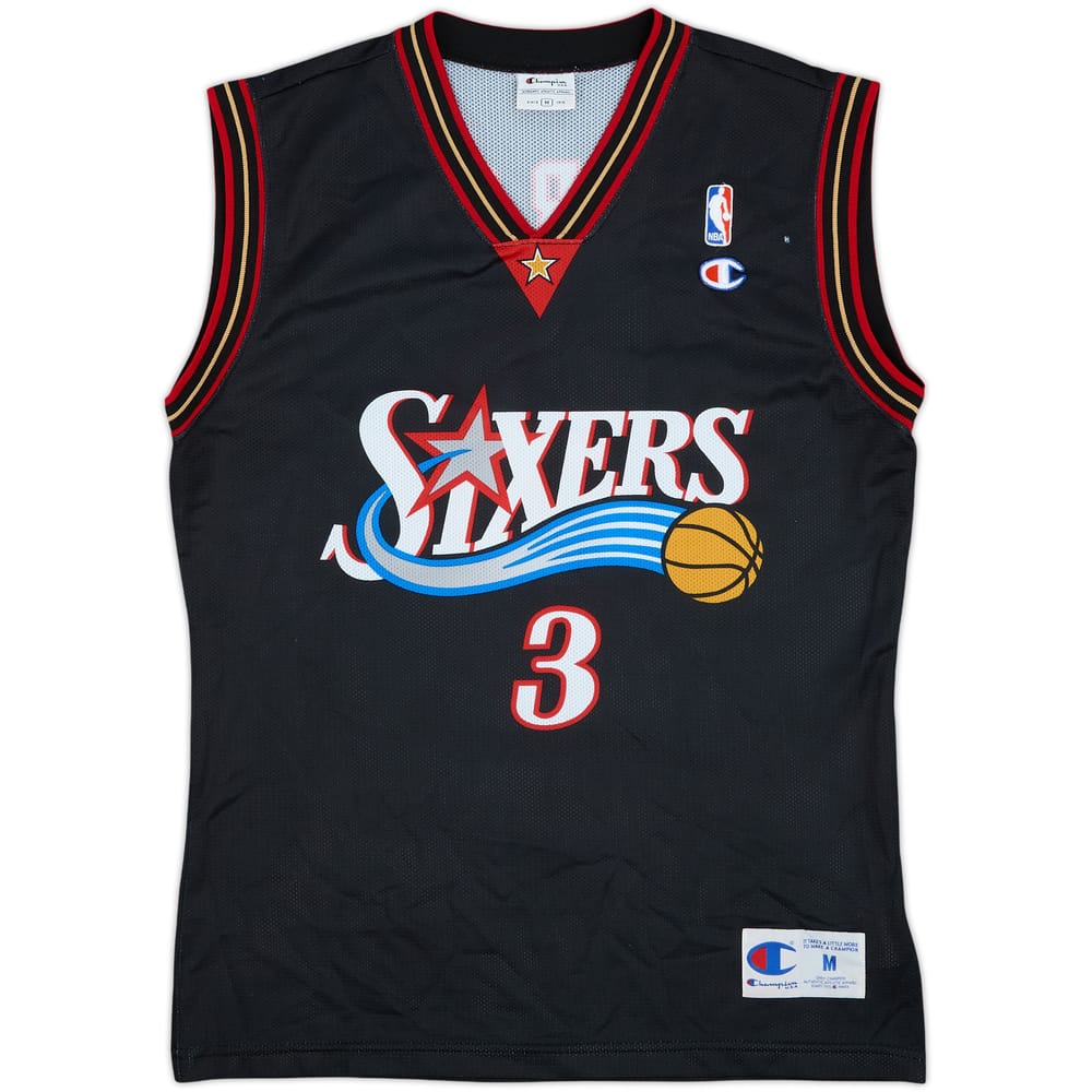 2000-06 Philadelphia 76ers Iverson #3 Champion Away Jersey - 5/10 - (M)
