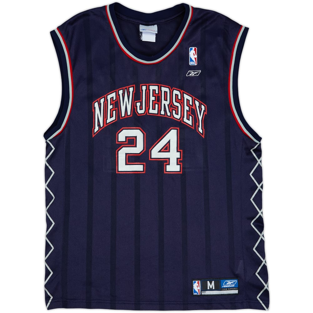 2002-06 New Jersey Nets Jefferson #24 Reebok Away Jersey - 6/10 - (M)