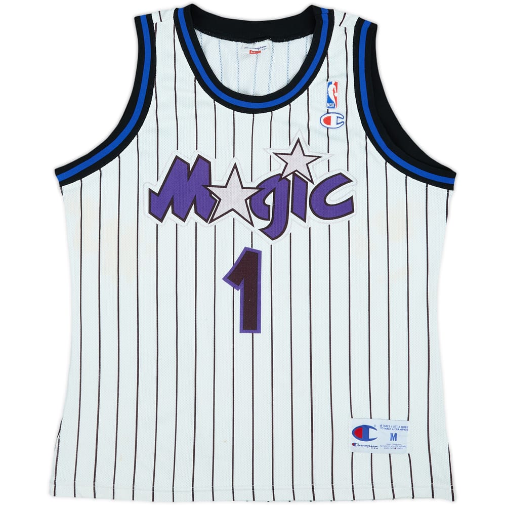 1993-98 Orlando Magic Hardaway #1 Champion Home Jersey - 3/10 - (M)