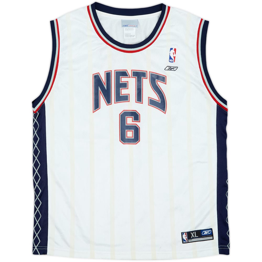2002-04 New Jersey Nets Martin #6 Reebok Home Jersey - 8/10 - (XL.Boys)