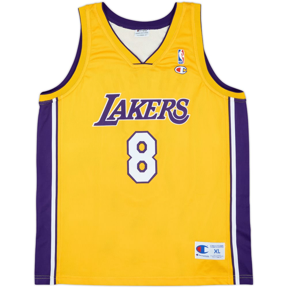 1999-06 LA Lakers Bryant #8 Champion Home Jersey - 9/10 - (XL)