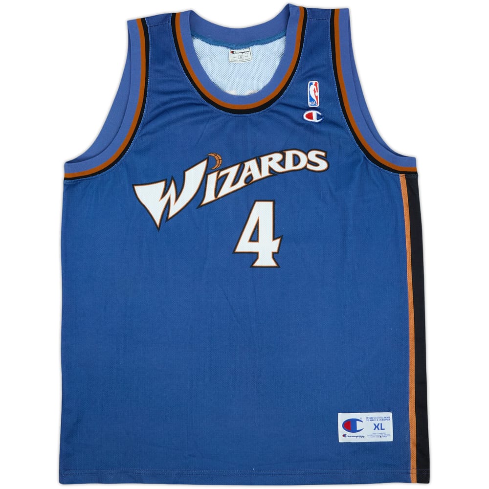 1997-98 Washington Wizards Webber #4 Champion Away Jersey - 9/10 - (XL)