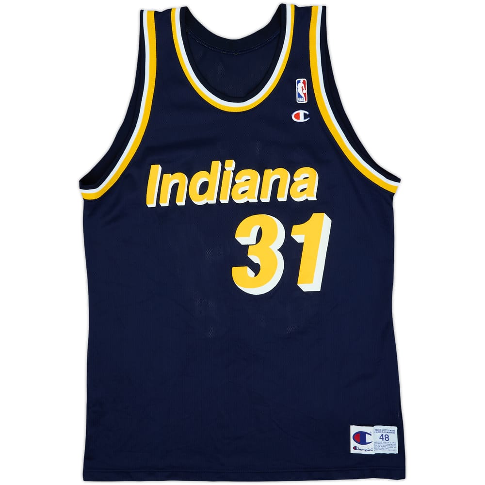 1995-97 Indiana Pacers Miller #31 Champion Away Jersey - 8/10 - (XL)