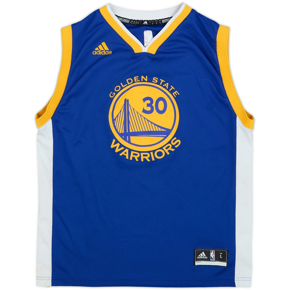 2014-17 Golden State Warriors Curry #30 adidas Away Jersey - 6/10 - (L.Boys)