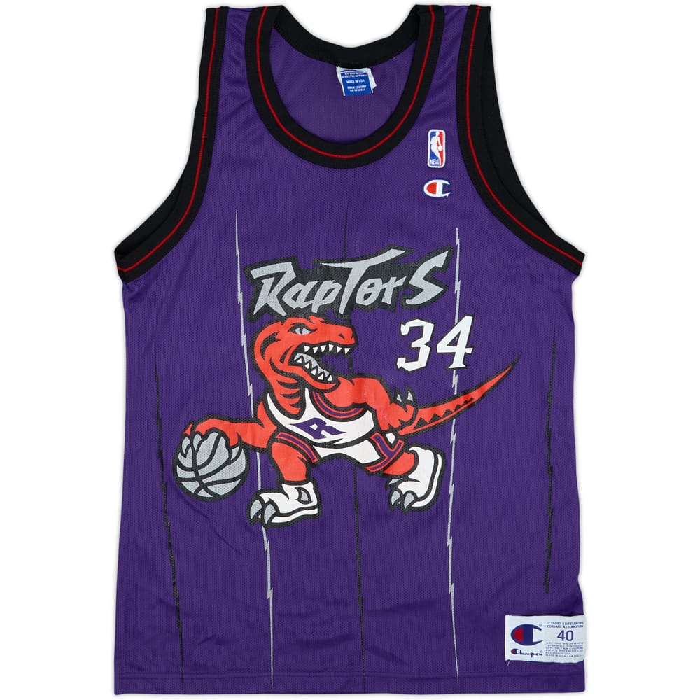 1998-99 Toronto Raptors Oakley #34 Champion Away Jersey - 9/10 - (M)