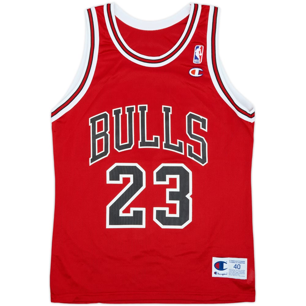 1995-98 Chicago Bulls Jordan #23 Champion Away Jersey - 8/10 - (M)