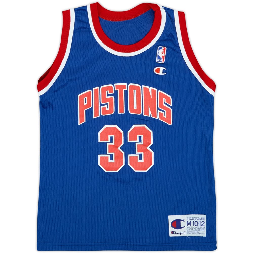 1995-96 Detroit Pistons Hill #33 Champion Away Jersey - 9/10 - (M.Boys)
