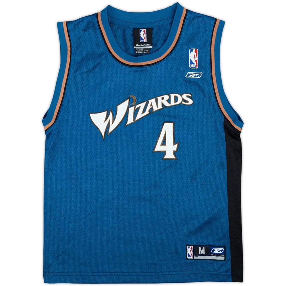 2004-06 Washington Wizards Jamison #4 Reebok Away Jersey - 6/10 - (M.Boys)