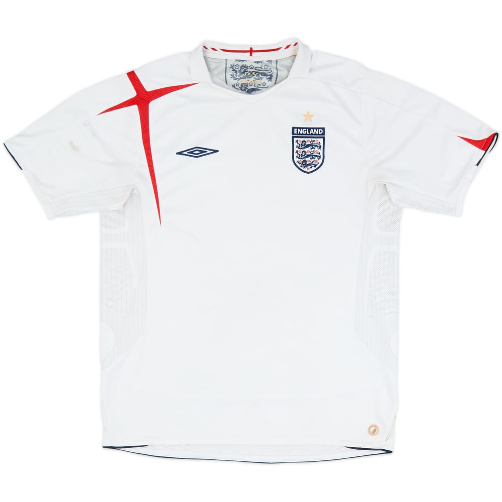 2005-07 England Home Shirt - 5/10 - (L)