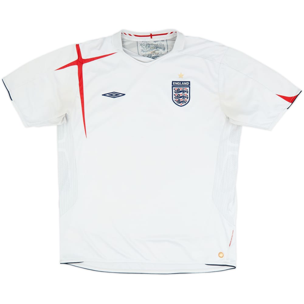 2005-07 England Home Shirt - 4/10 - (XXL)