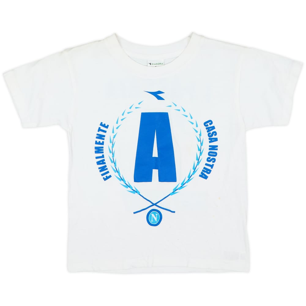 2000-01 Napoli Diadora Graphic Tee - 9/10 - (S.Boys)