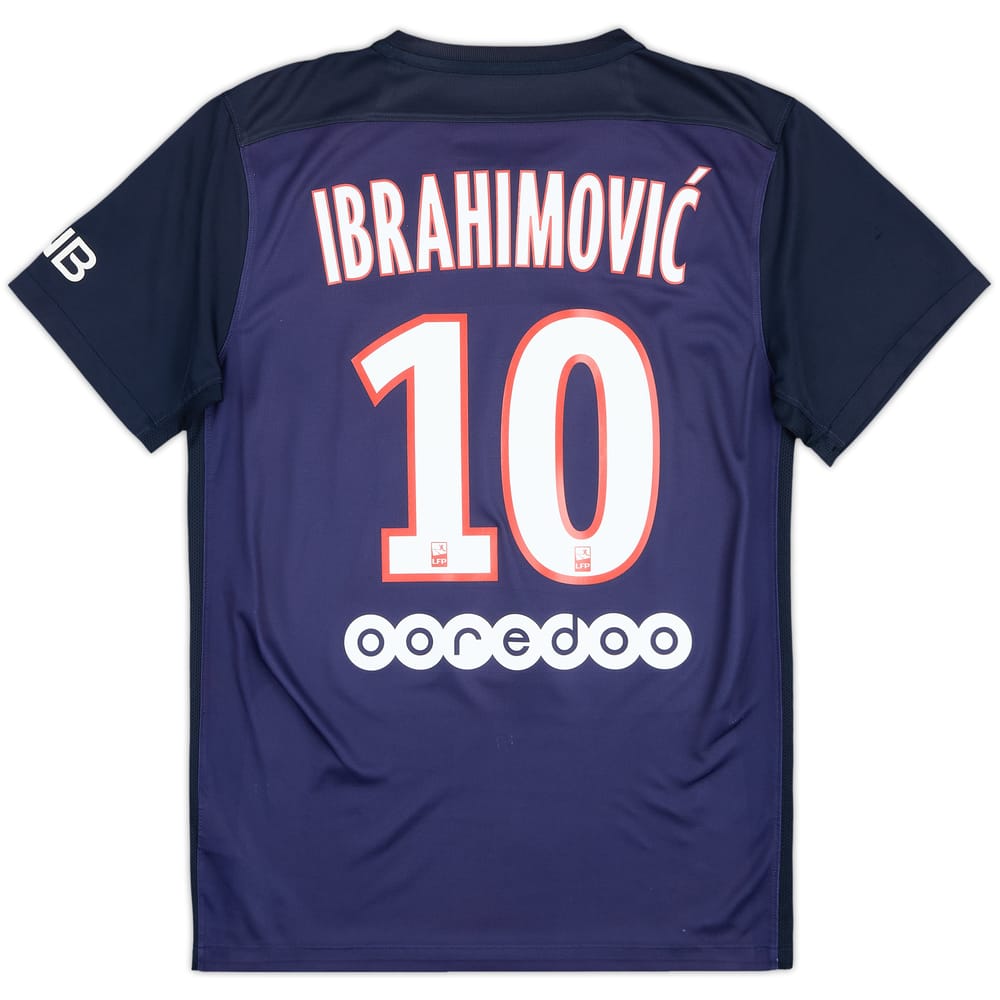 2015-16 Paris Saint-Germain Home Shirt Ibrahimovic #10 - 6/10 - (S)