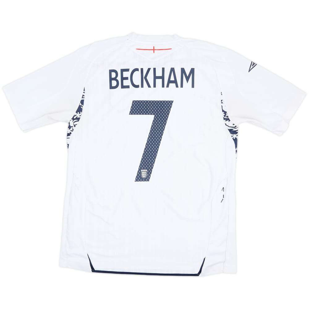 2007-09 England Home Shirt Beckham #7 - 7/10 - (L)