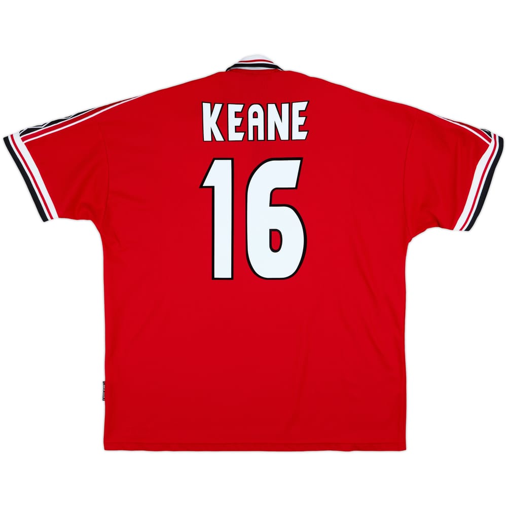 1998-00 Manchester United Home Shirt Keane #16 - 8/10 - (XXL)