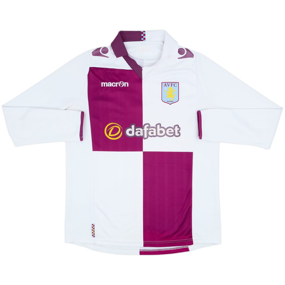 2013-14 Aston Villa Away L/S Shirt - 5/10 - (XL)