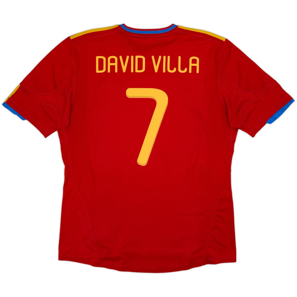 2009-10 Spain Home Shirt David Villa #7 - 7/10 - (L)