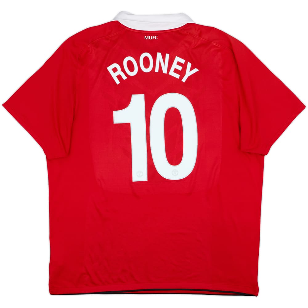 2010-11 Manchester United Home Shirt Rooney #10 - 7/10 - (XXL)