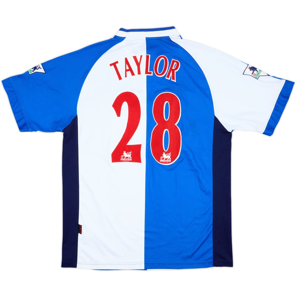 2000-02 Blackburn Rovers Match Issue Home Shirt Taylor #28