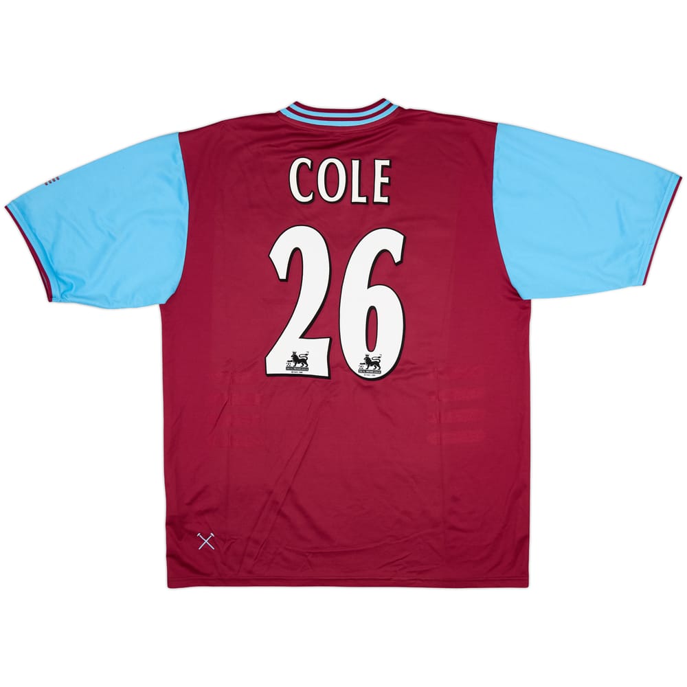 2001-03 West Ham Home Shirt Cole #26 - 8/10 - (XL)