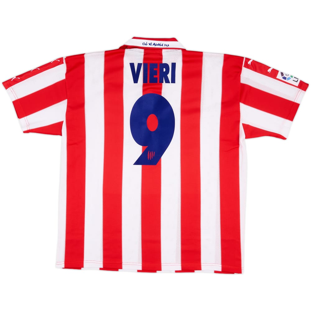 1997-98 Atletico Madrid Home Shirt Vieri #9 - 8/10 - (XL)