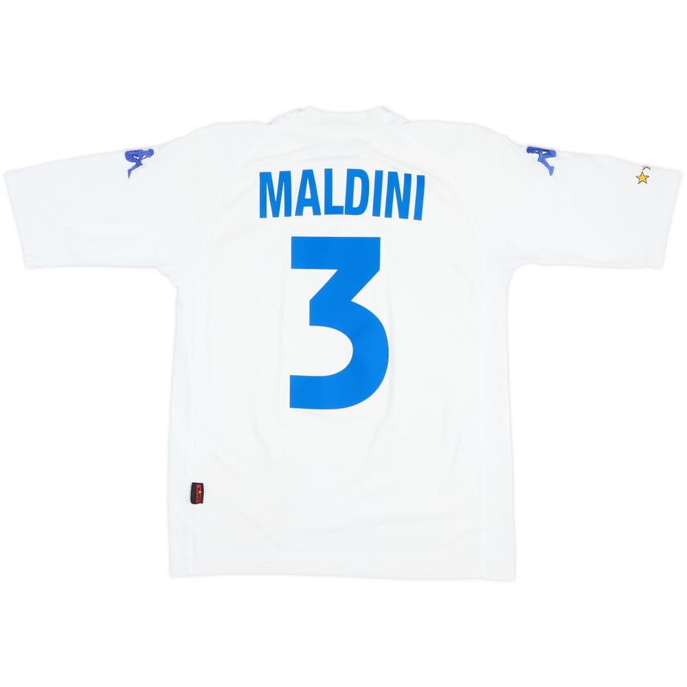2000-01 Italy Away Shirt Maldini #3 - 7/10 - (M)