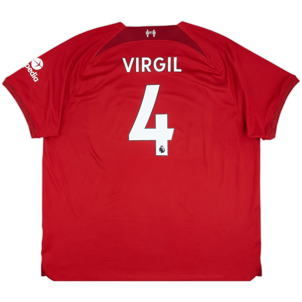 2022-23 Liverpool Home Shirt Virgil #4 - 9/10 - (3XL)