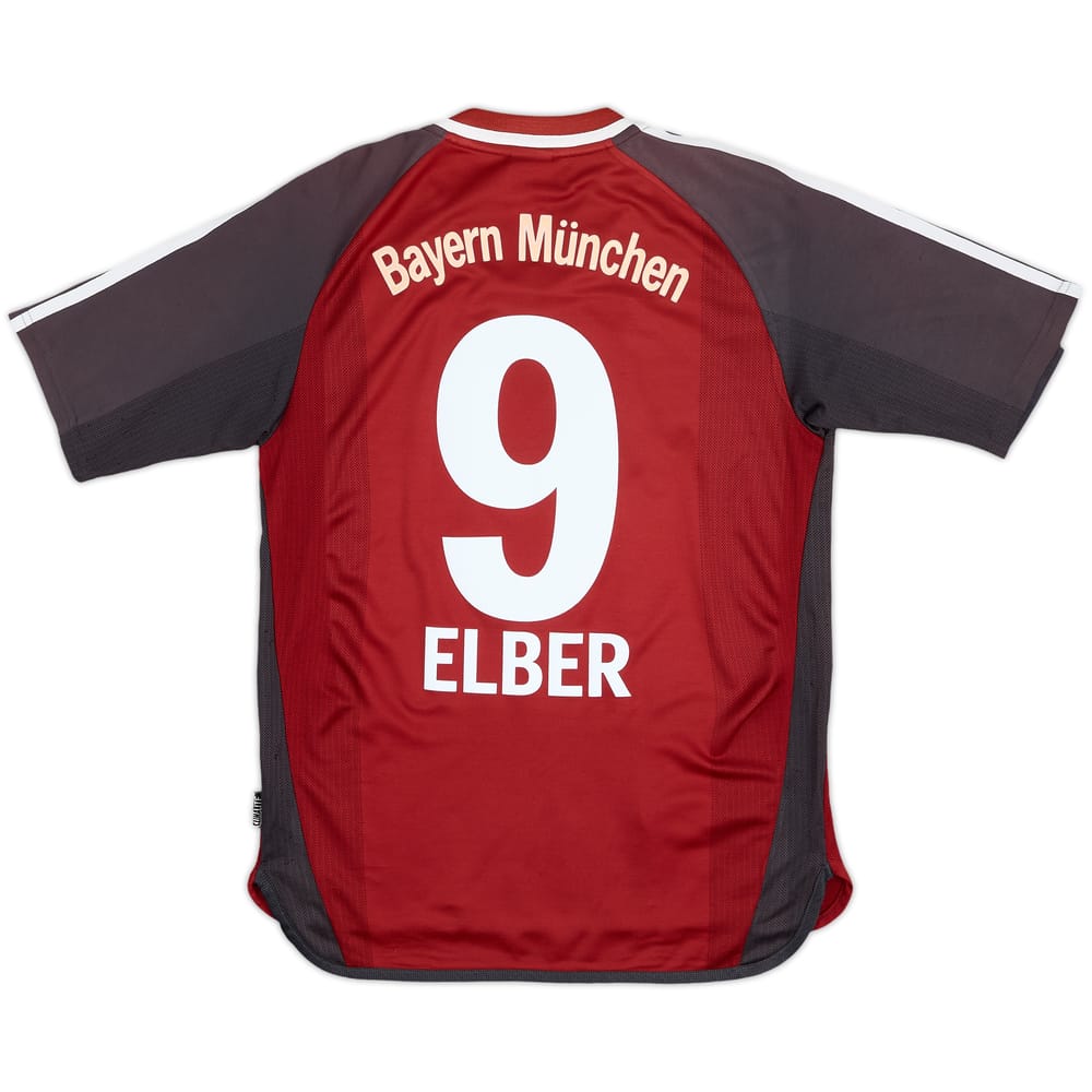 2001-02 Bayern Munich Home Shirt Elber #9 - 7/10 - (XL.Boys)