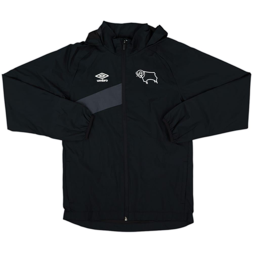 2018-19 Derby County Umbro Hooded Rain Jacket - 9/10 - (XL.Boys)
