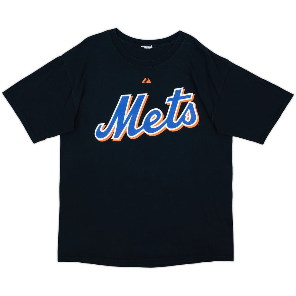 2008 New York Mets Santana #57 Majestic Tee - 7/10 - (L)