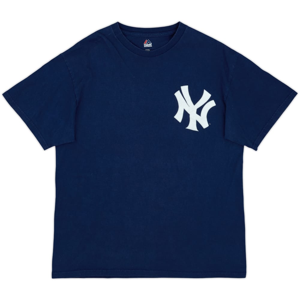 2014 New York Yankees Jeter #2 Majestic Tee - 6/10 - (L)