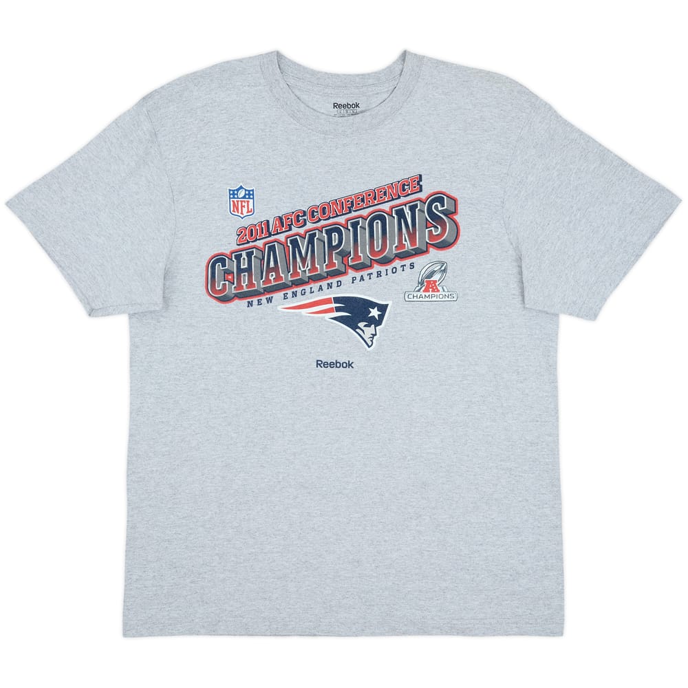 2011 New England Patriots AFC Conference Champions Reebok Tee - 9/10 - (XL)