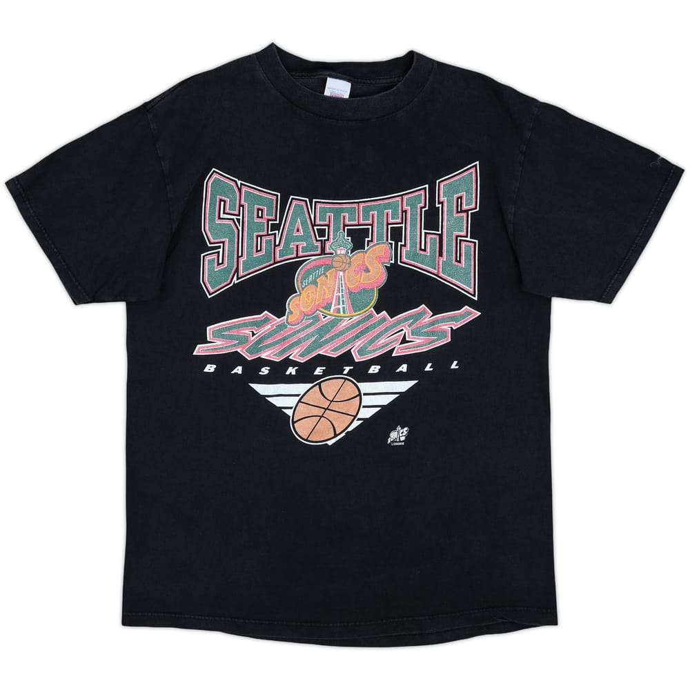 1995-96 Seattle SuperSonics Logo 7 Graphic Tee - 7/10 - (L)