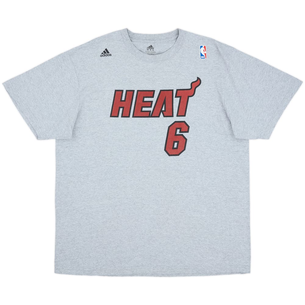 2010-14 Miami Heat James #6 adidas Tee - 9/10 - (XL)
