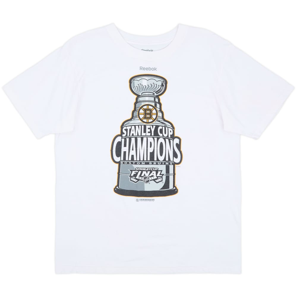 2011 Boston Bruins Stanley Cup Champions Reebok Tee - 7/10 - (L)