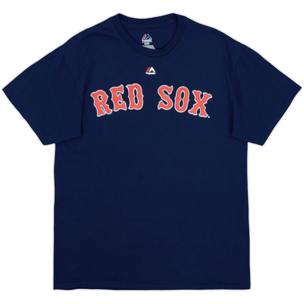 2012 Boston Red Sox Pedroia #15 Majestic Tee - 9/10 - (M)
