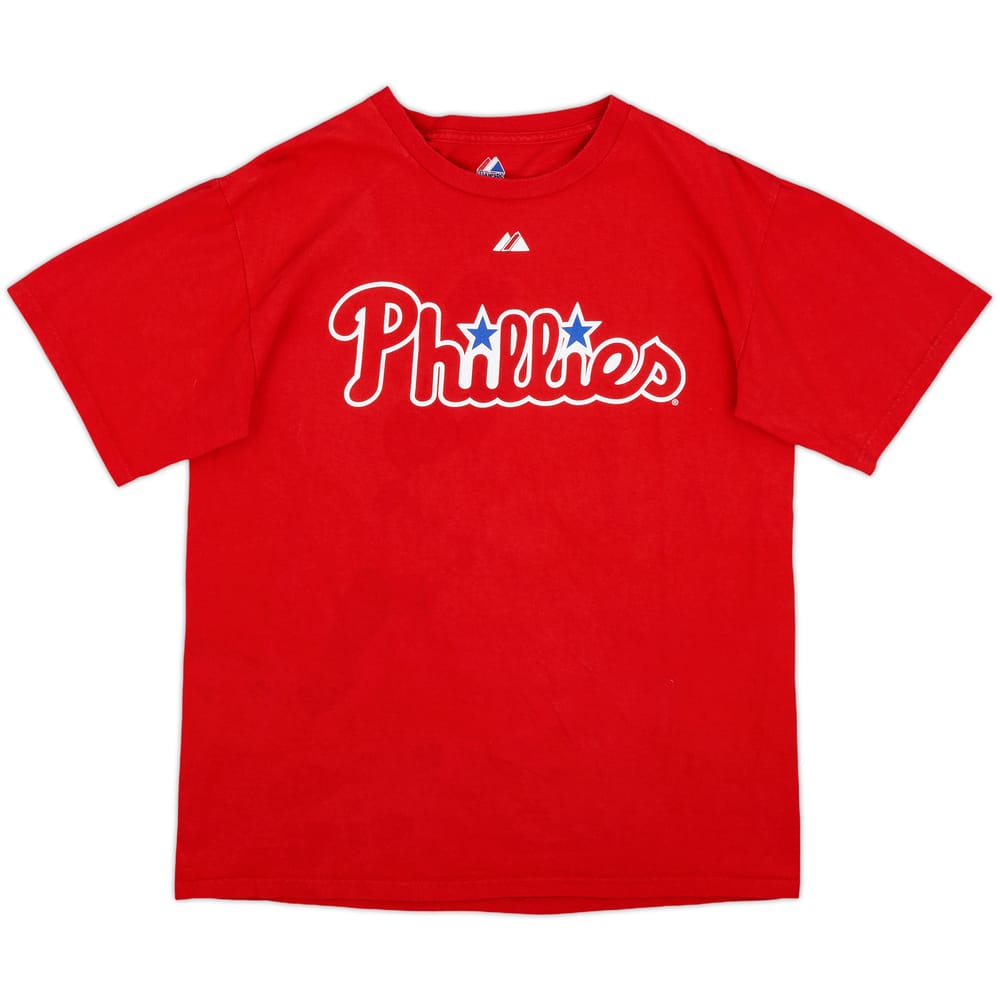2010 Philadelphia Phillies Victorino #8 Majestic Tee - 7/10 - (M)