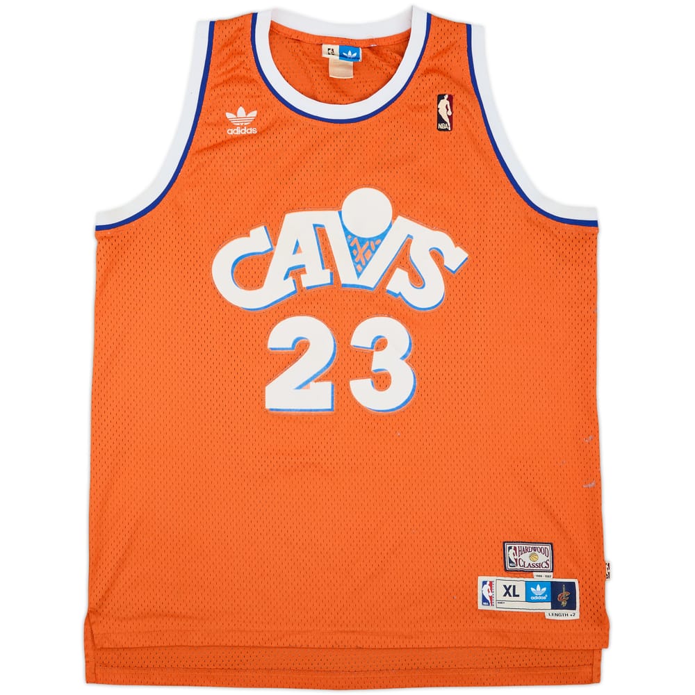 1986-87 Cleveland Cavaliers James #23 adidas Hardwood Classics Swingman Away Jersey - 4/10 - (XL)