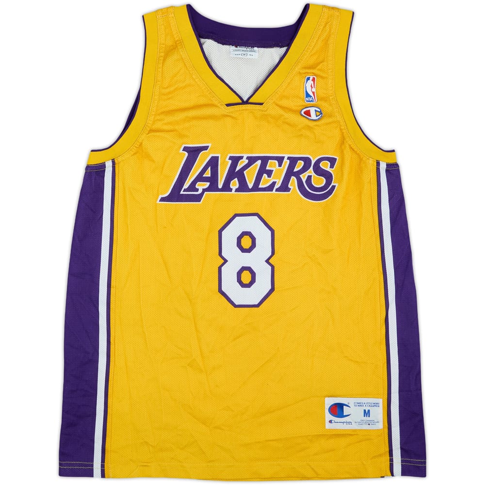 1999-06 LA Lakers Bryant #8 Champion Home Jersey - 6/10 - (M)