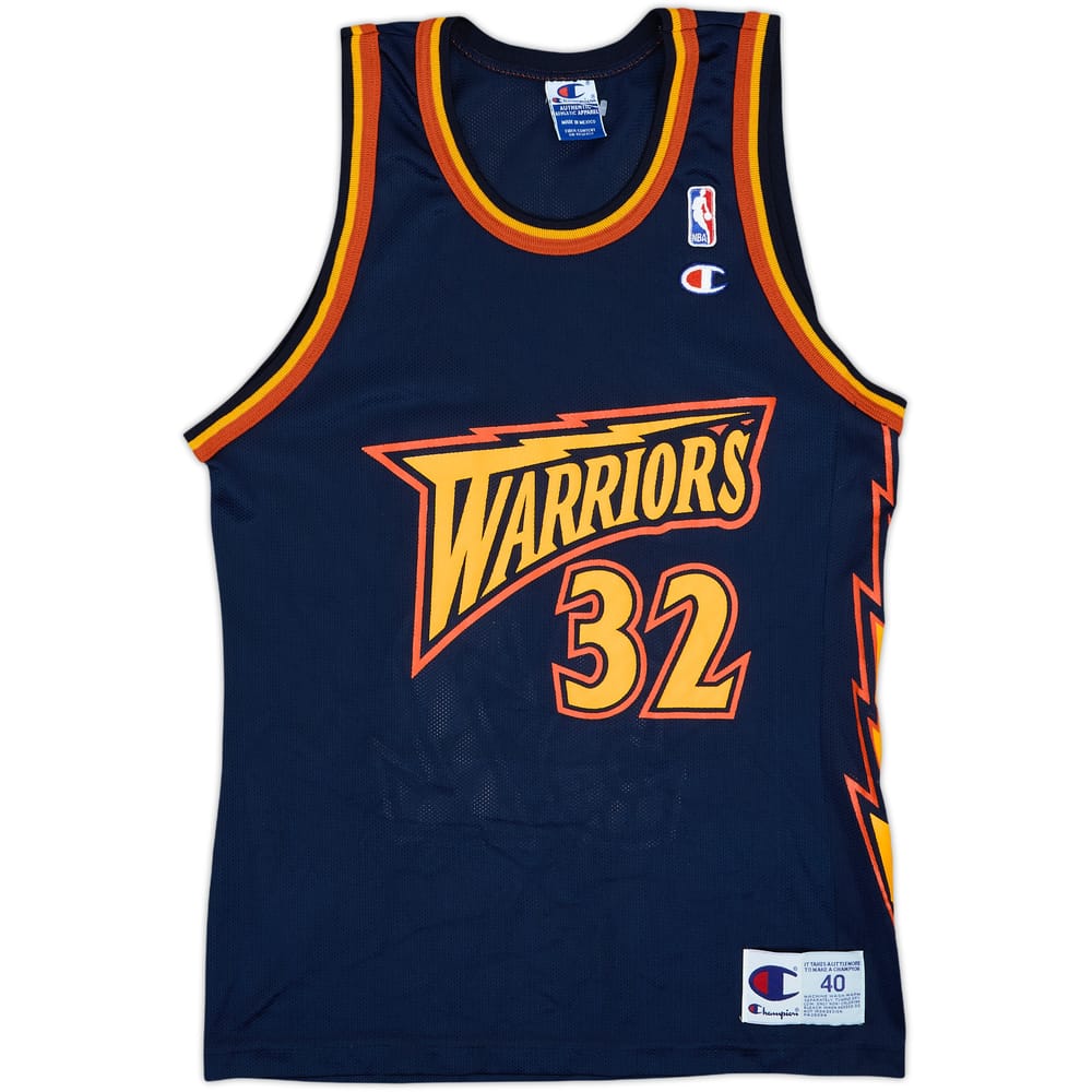 1997-98 Golden State Warriors Smith #32 Champion Away Jersey - 9/10 - (M)