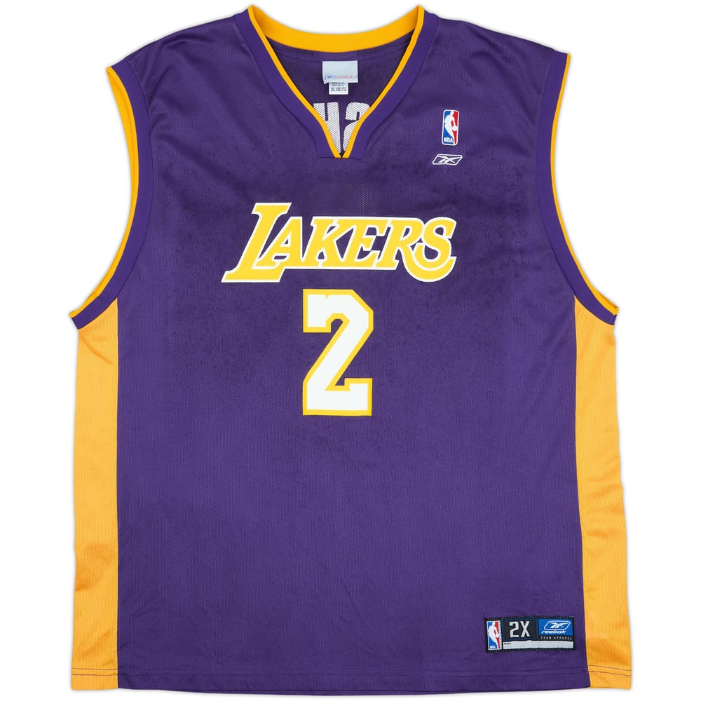 2002-04 LA Lakers Fisher #2 Reebok Away Jersey - 7/10 - (XXL)
