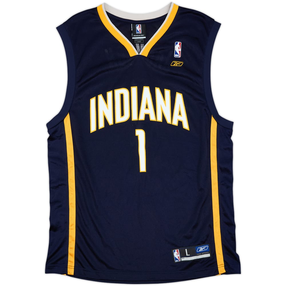2005-06 Indiana Pacers Jackson #1 Reebok Away Jersey - 8/10 - (L)