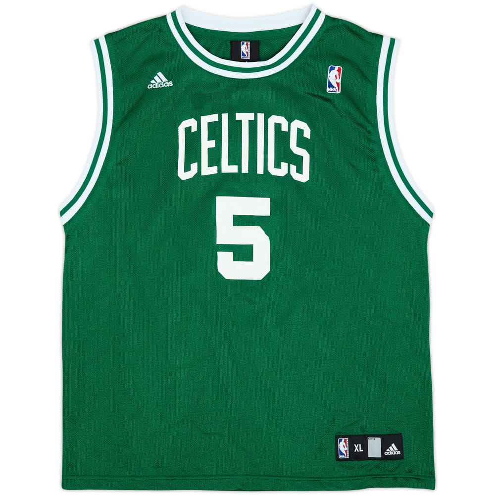2007-10 Boston Celtics Garnett #5 adidas Away Jersey - 8/10 - (XL.Boys)