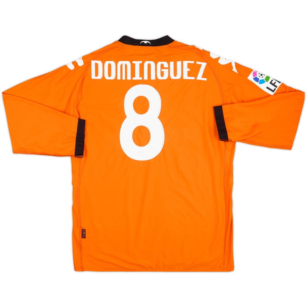 2010-11 Valencia Player Issue Away L/S Shirt Dominguez #8 - 8/10 - (XL)