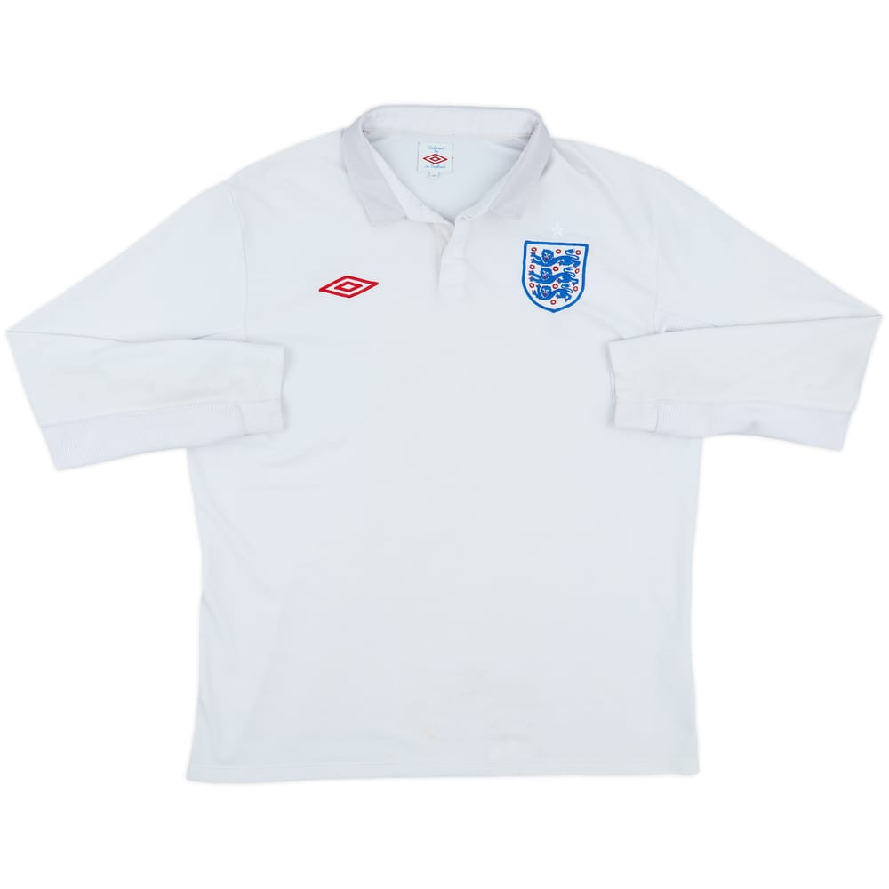 2009-10 England Home L/S Shirt - 5/10 - (XL)