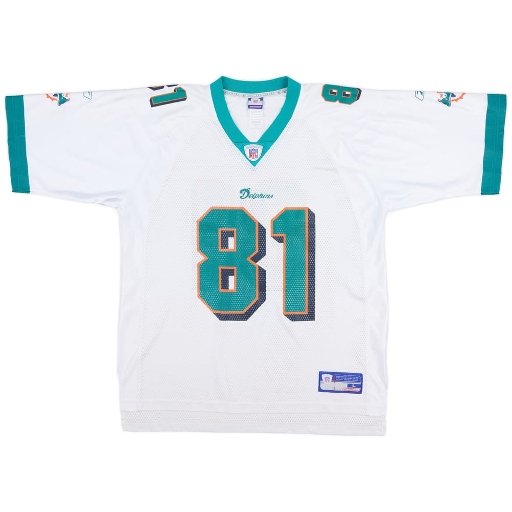 2002-04 Miami Dolphins McMichael #81 Reebok On Field Away Jersey (Very Good) L