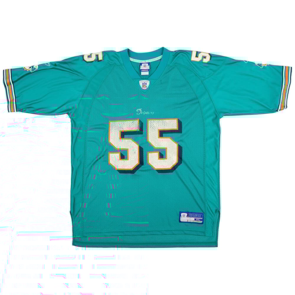2003-04 Miami Dolphins Seau #55 Reebok On Field Home Jersey (Good) XL
