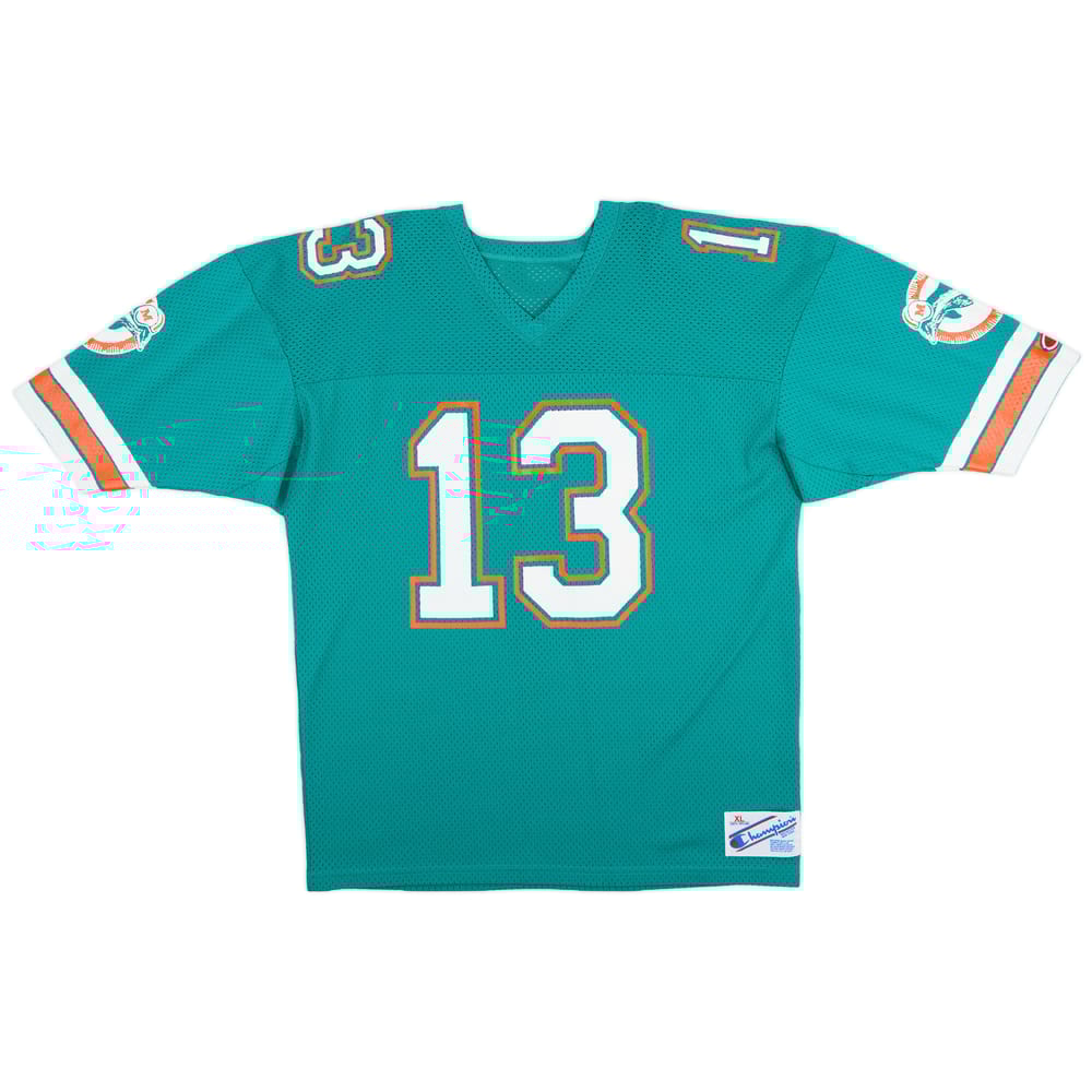 1987-89 Miami Dolphins Marino #13 Champion Home Jersey (Excellent) XL