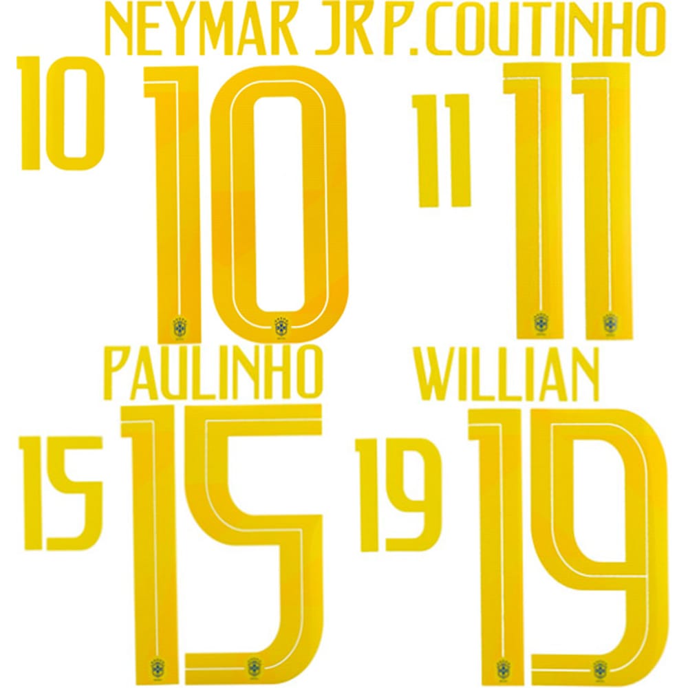2018 Brazil Away Name Set