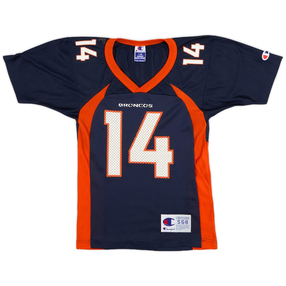 1998-00 Denver Broncos Griese #14 Champion Home Jersey (Fair) S.Kids