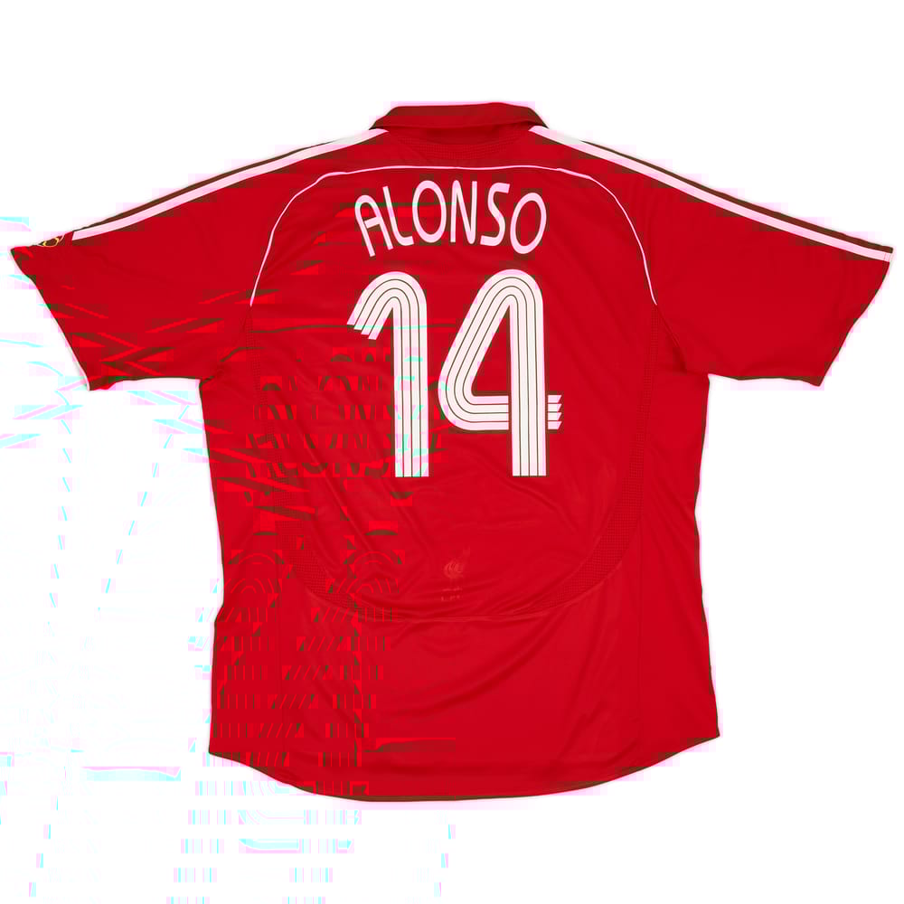2006-08 Liverpool Home Shirt Alonso #14 - 6/10 - (XXL/3XL)